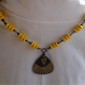 Tribal Yellow Necklace